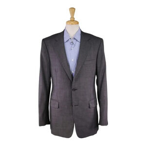 A-Man Hing Cheong Bespoke Solid Gray 2-Btn Wool Blazer Jacket 38L
